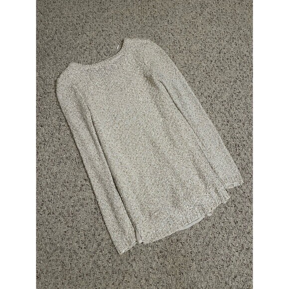 Apt 9 Cream Sequin Long Pullover Sweater Layered Look Size Small Sparkle Fancy - Picture 4 of 4